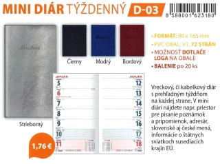 MINI DIÁR týždenný – D-03